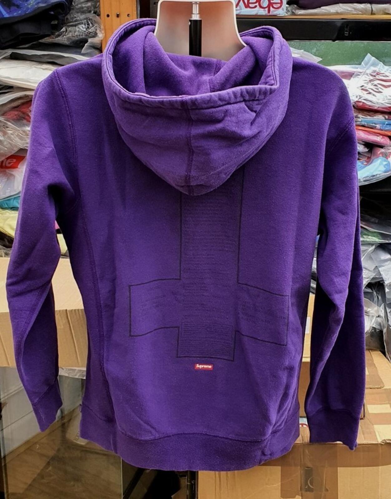 SS16 Supreme x Black Sabbath Hooded Sweatshirt Purple Size L
