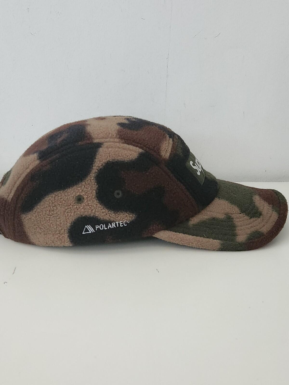 FW22 Supreme x Polartec Camp Cap Woodland Camo hat cap
