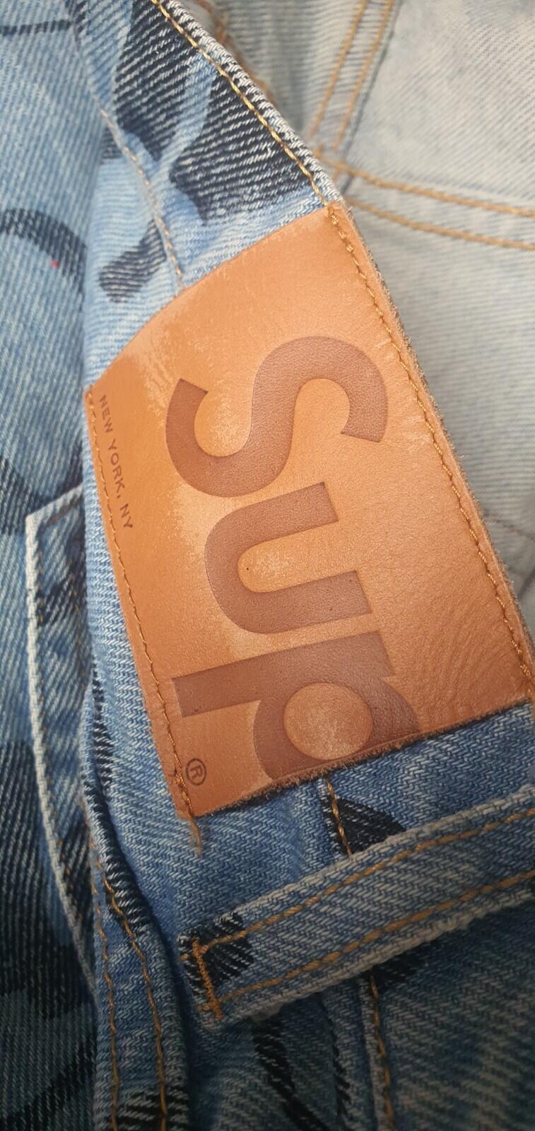 FW22 Supreme Black Ark Regular Jeans 32 W32 L32 blue denim