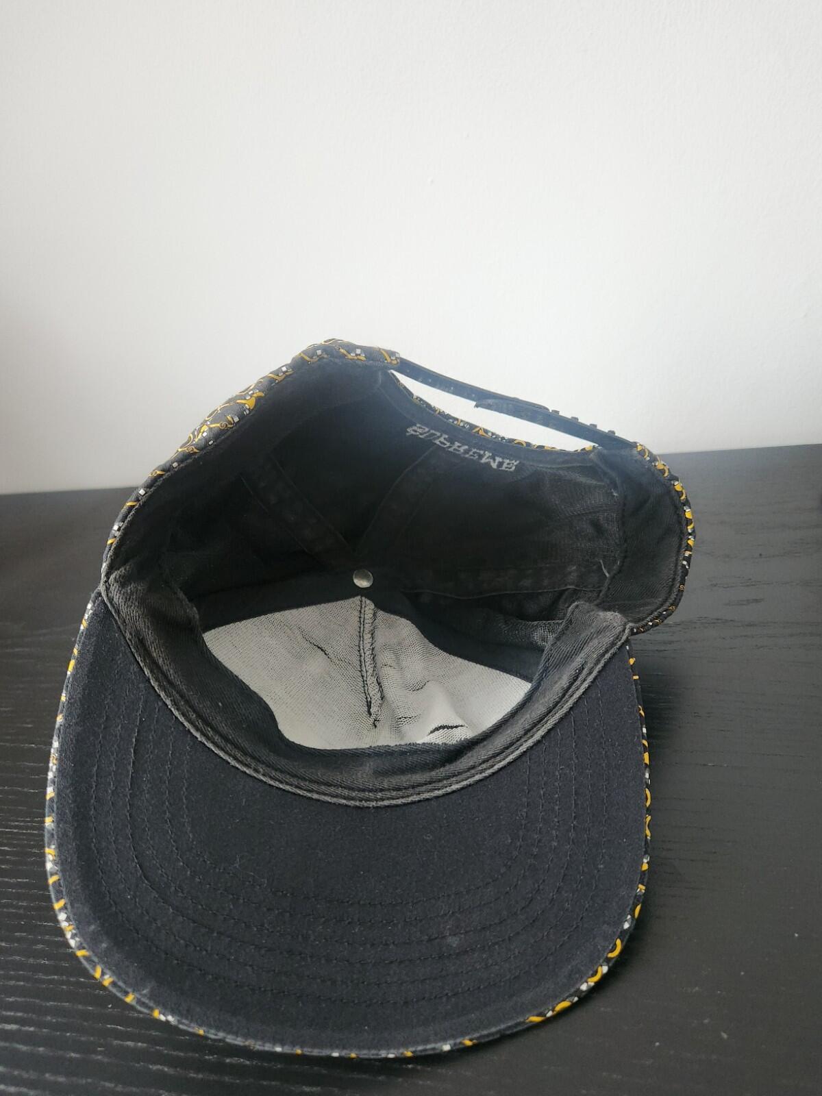 SS12 Supreme Supreme Links 5- Panel Black Yellow Vintage Cap 2012 Hat Made USA