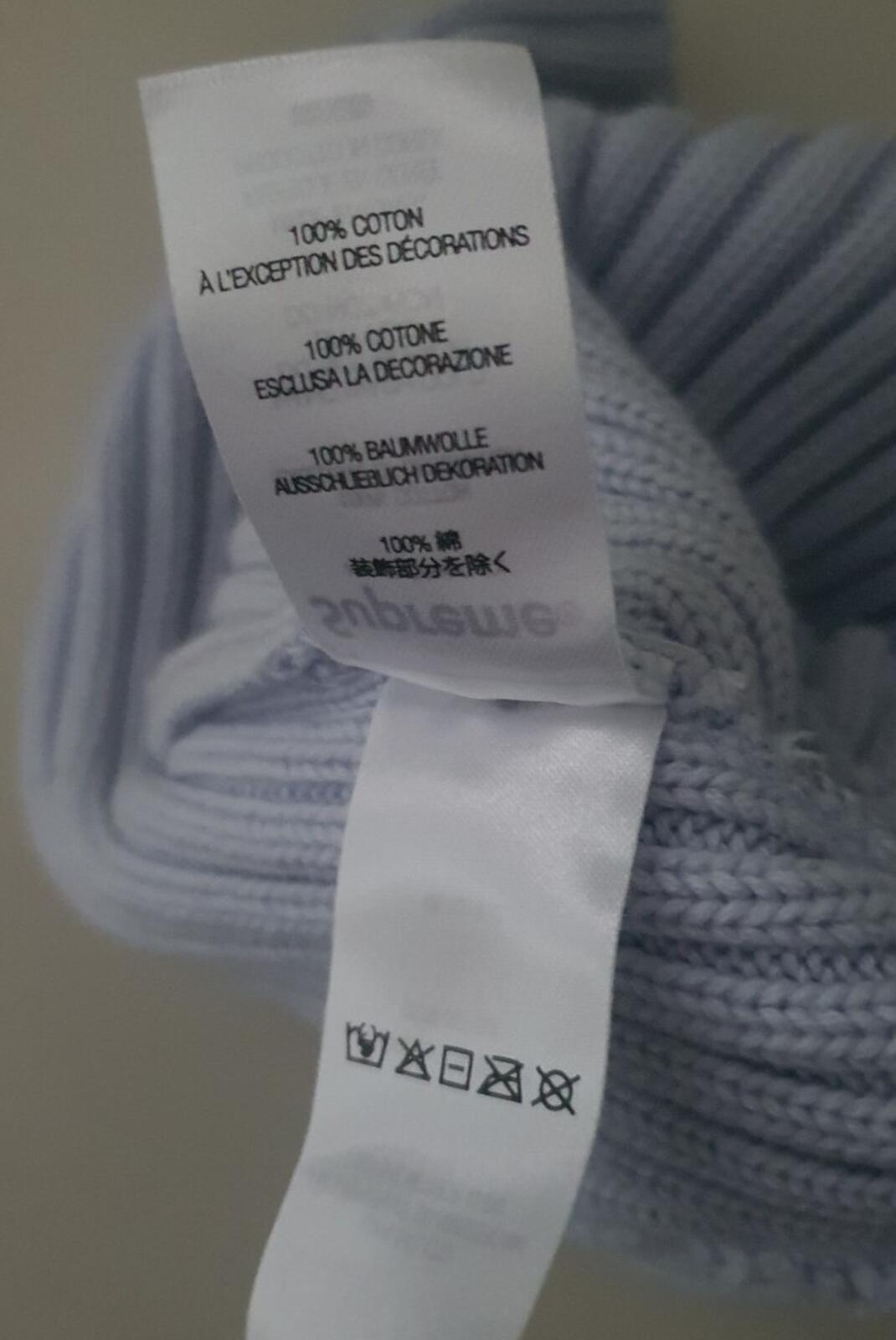 FW22 Supreme Overdyed Patch beanie Light Blue Made In Korea Hat