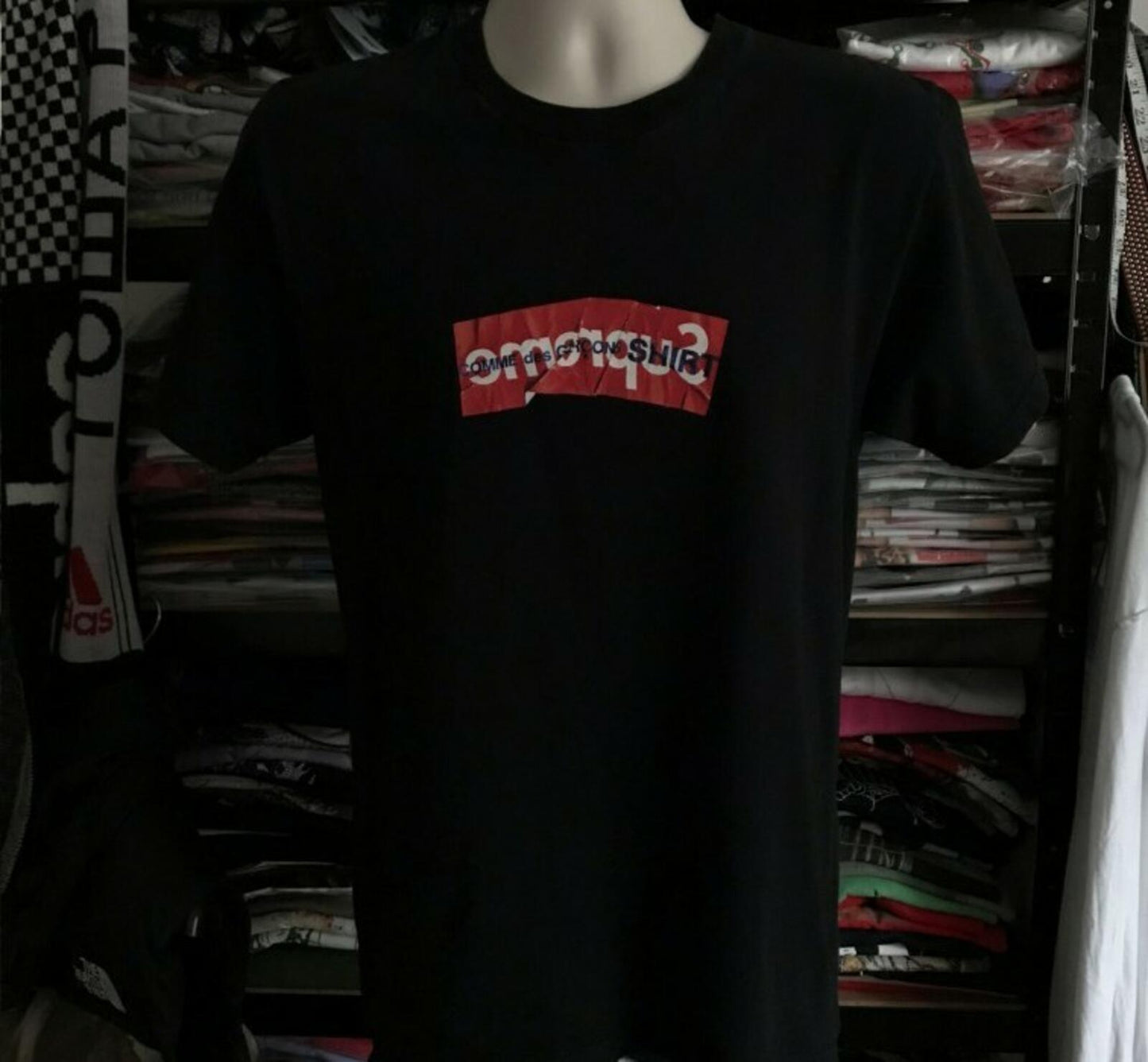 SS17 Supreme CDG Comme Des Garçons Shirt Box Logo Tee Black Size M