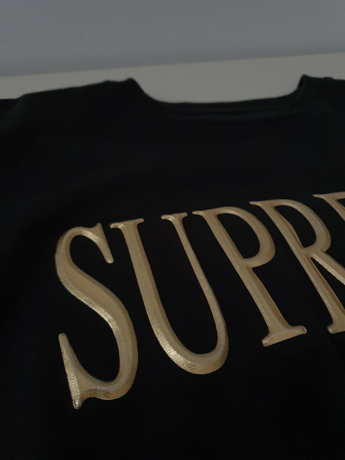 FW16 Supreme Gold Logo Top Black Size M