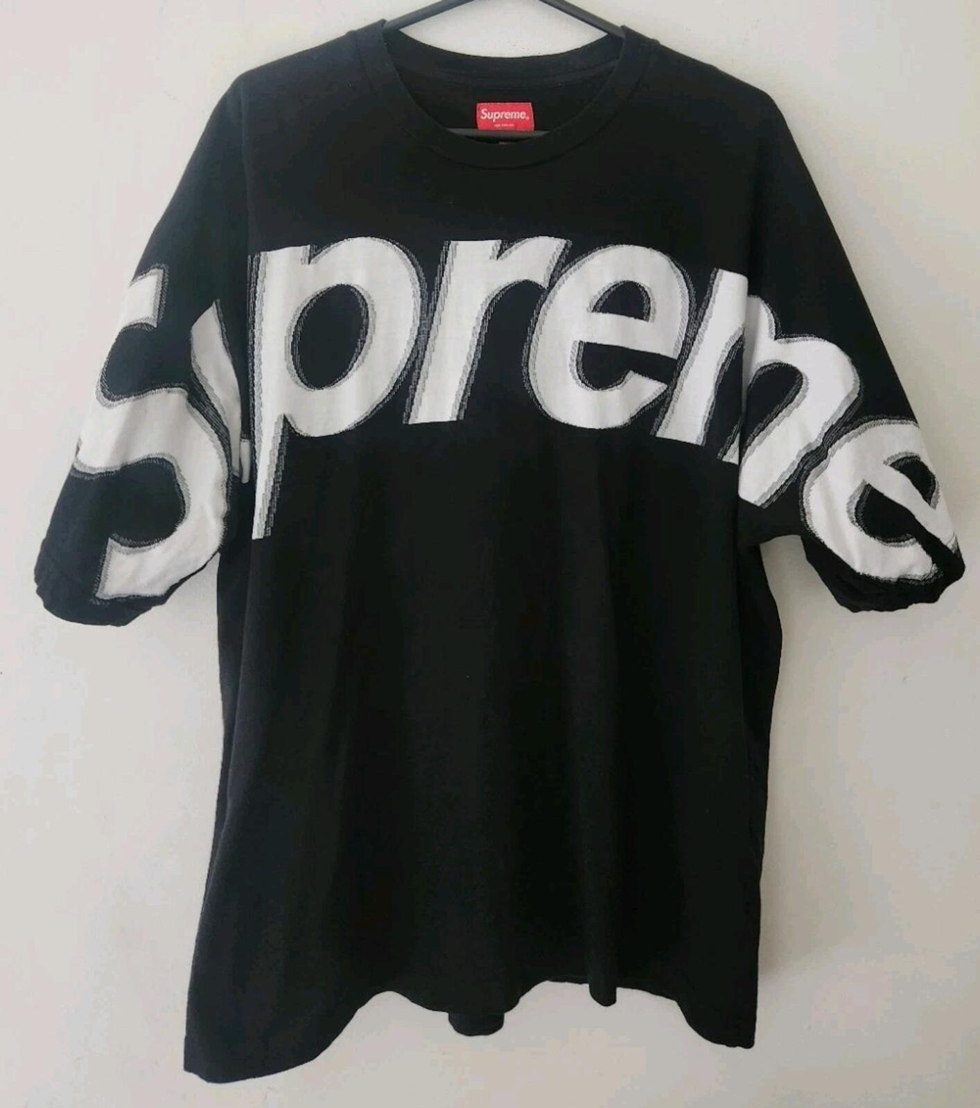 FW22 Supreme Intarsia S/S Top tee size M Medium Black T-Shirt