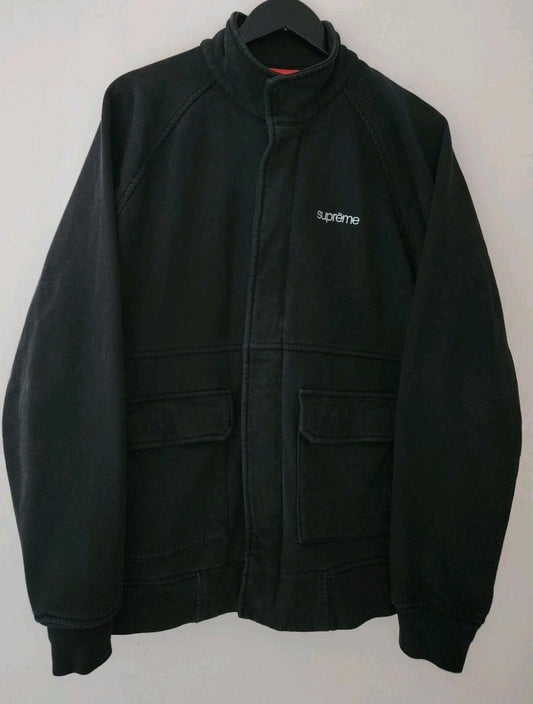 FW14 Supreme Fleece Warm Up Jacket Negro Talla L