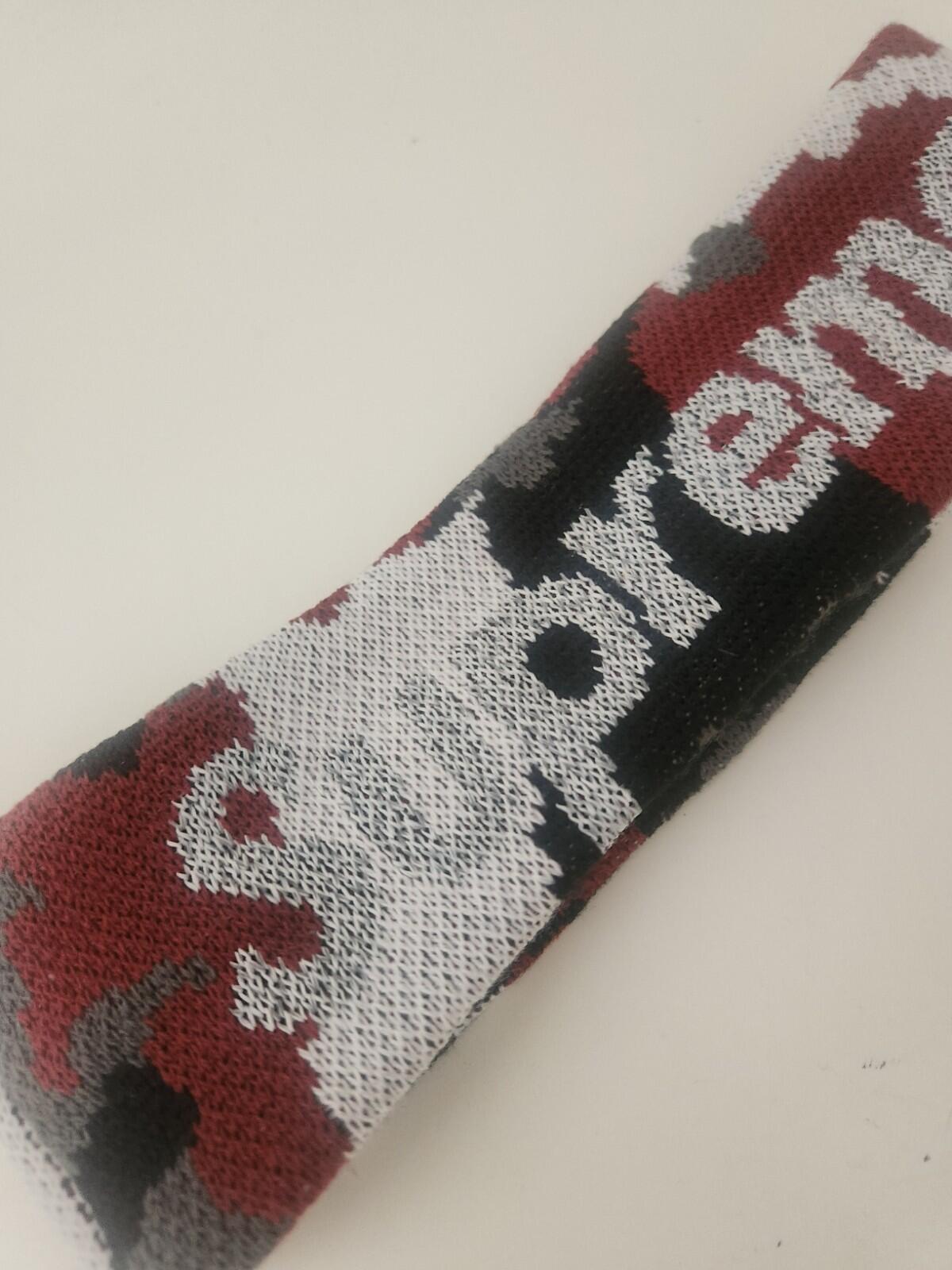 FW17 Supreme New Era Reflective Logo Headband Red Camo