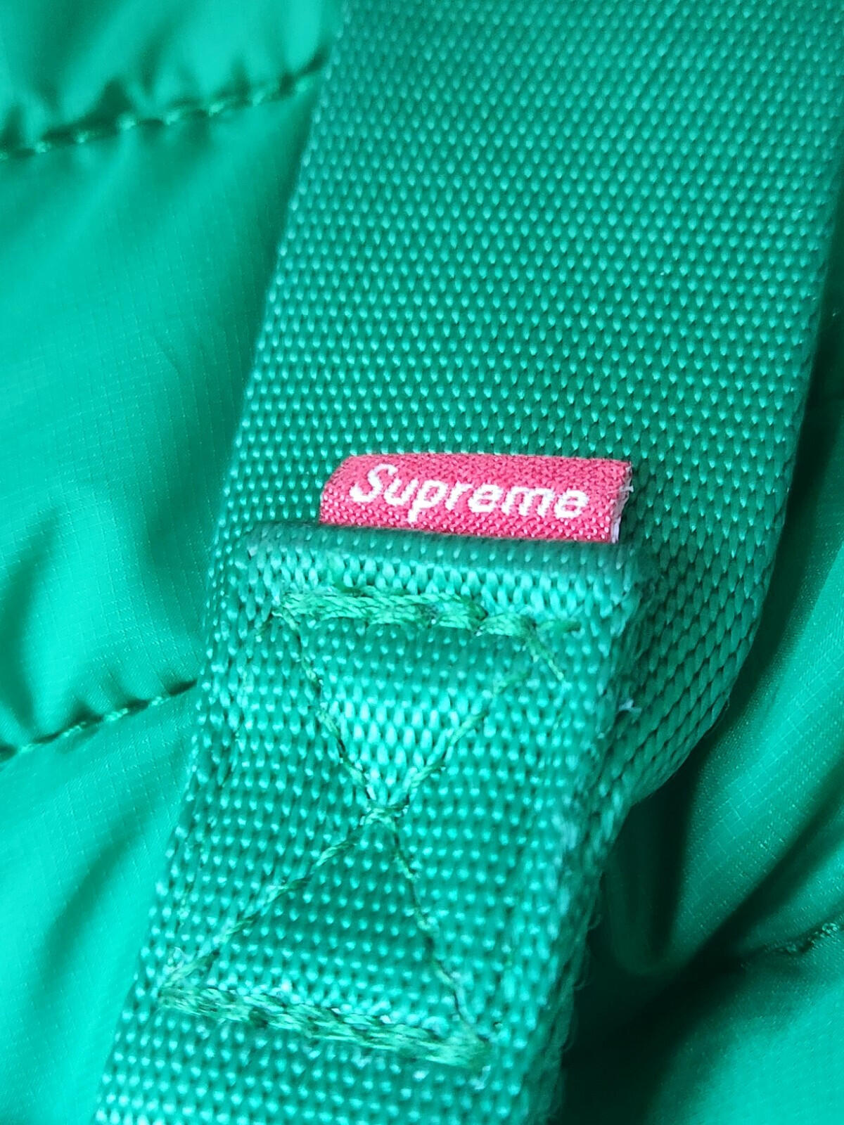 FW22 Supreme Puffer Backpack Green Bag Water Resistant
