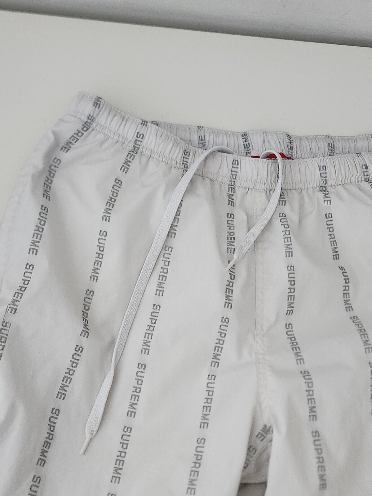 FW18 Supreme Reflective Text Track Pant White Size M