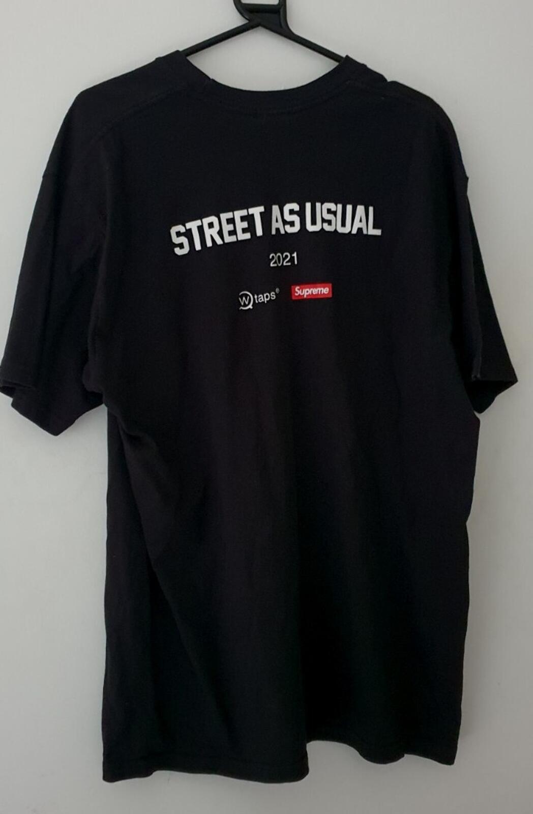 FW21 Supreme x WTAPS SIC'EM! Tee size XL black T-shirt small box logo