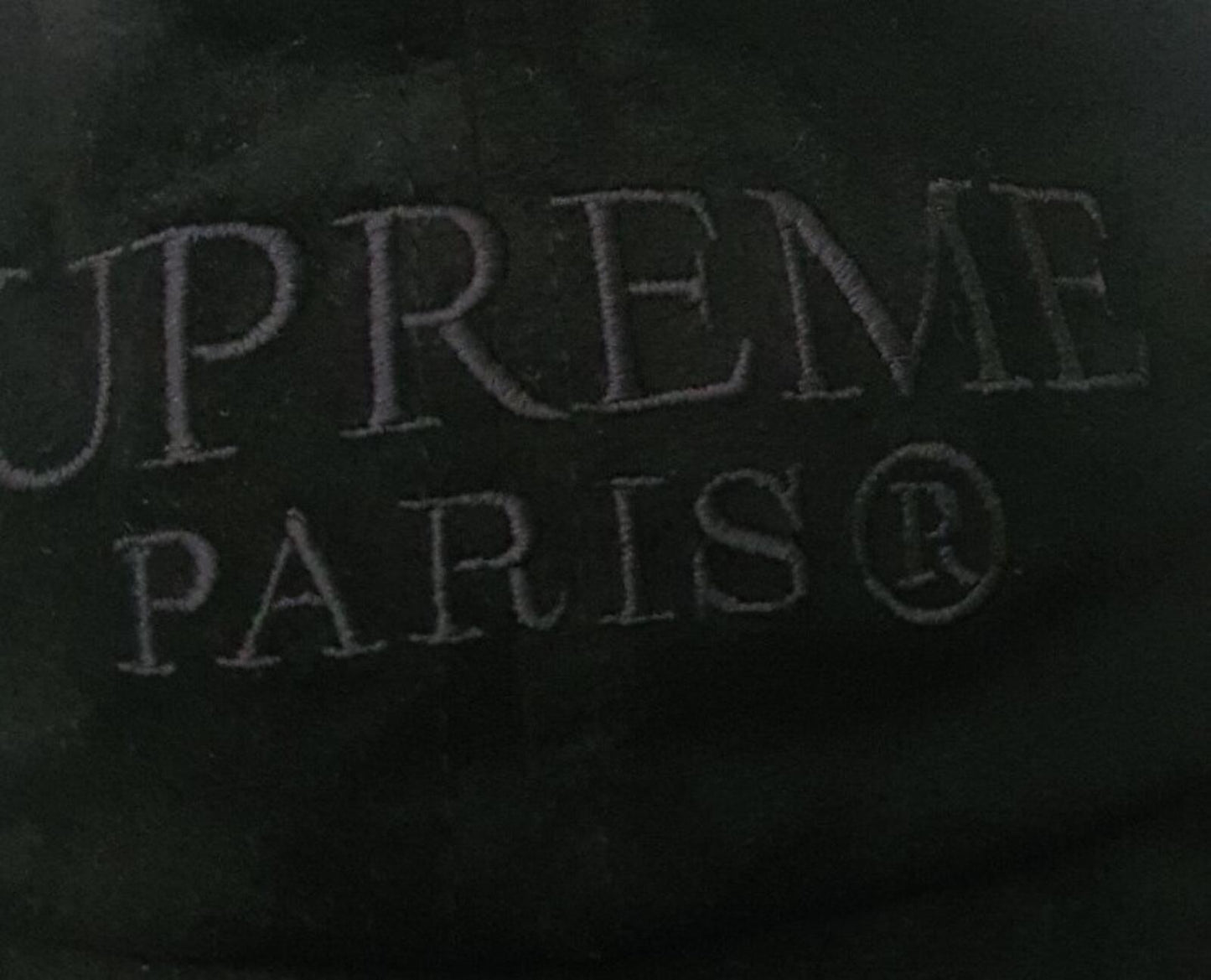 SS20 Supreme Wildleder 6-Panel-Cap Schwarz Lederhut Paris