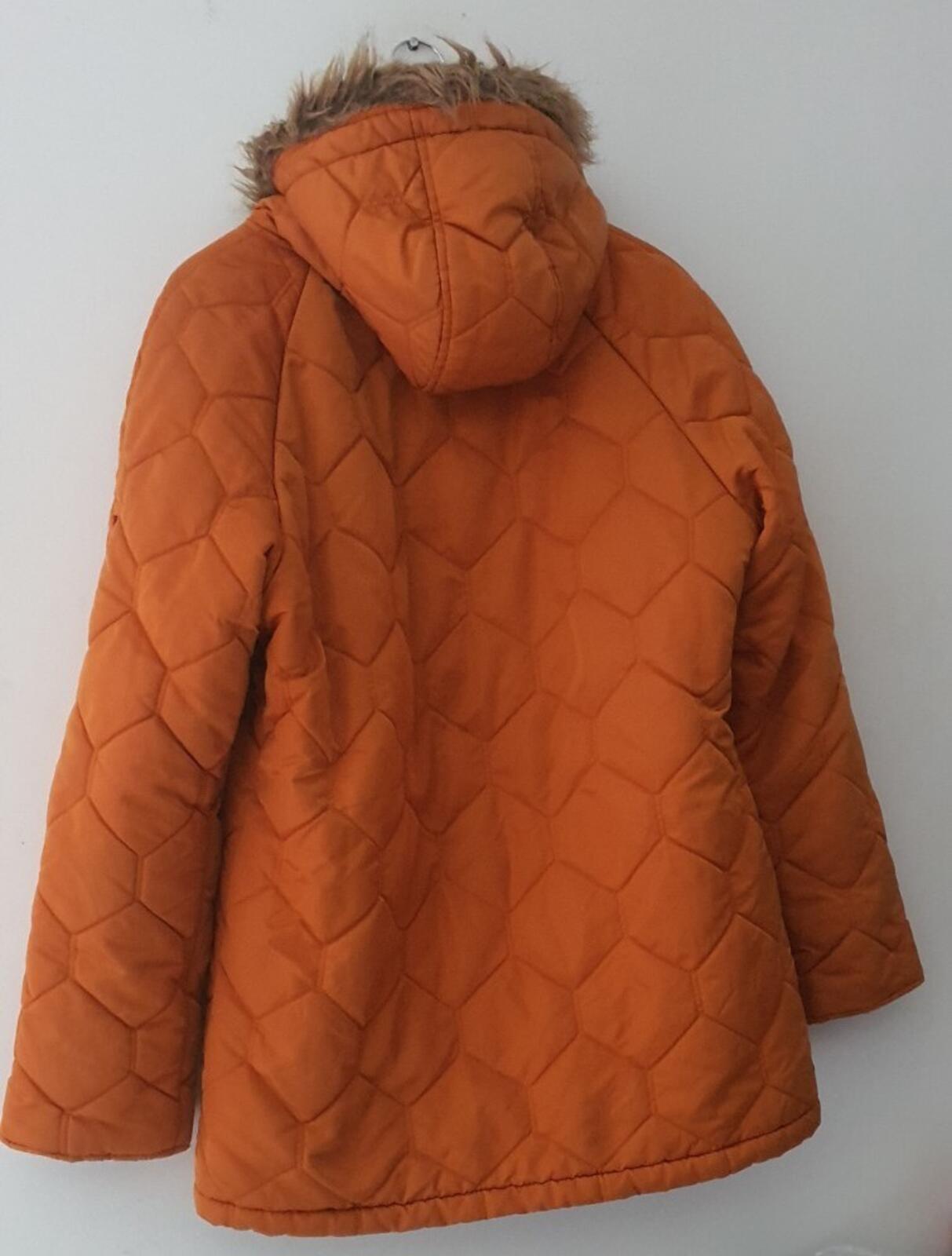 FW15 Supreme Quilted Flight Satin Parka Orange Jacke M Medium Mantel Selten