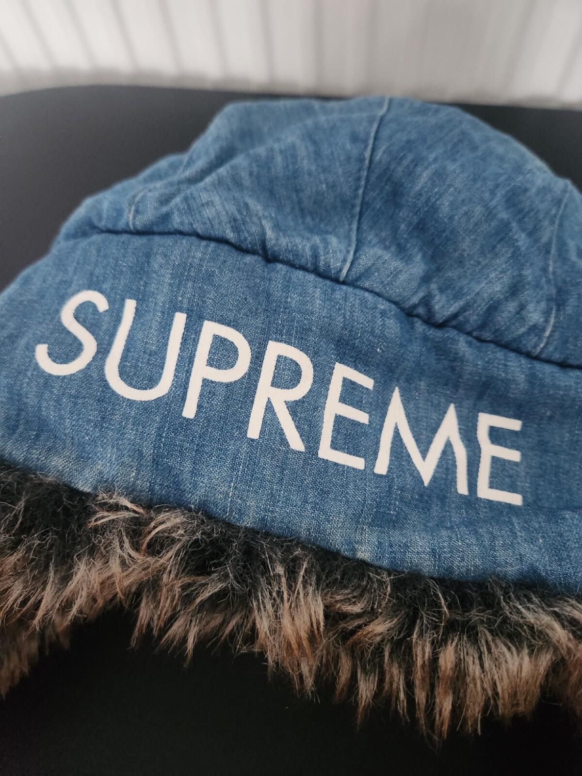 FW10 Supreme Denim Trooper Hat Blue