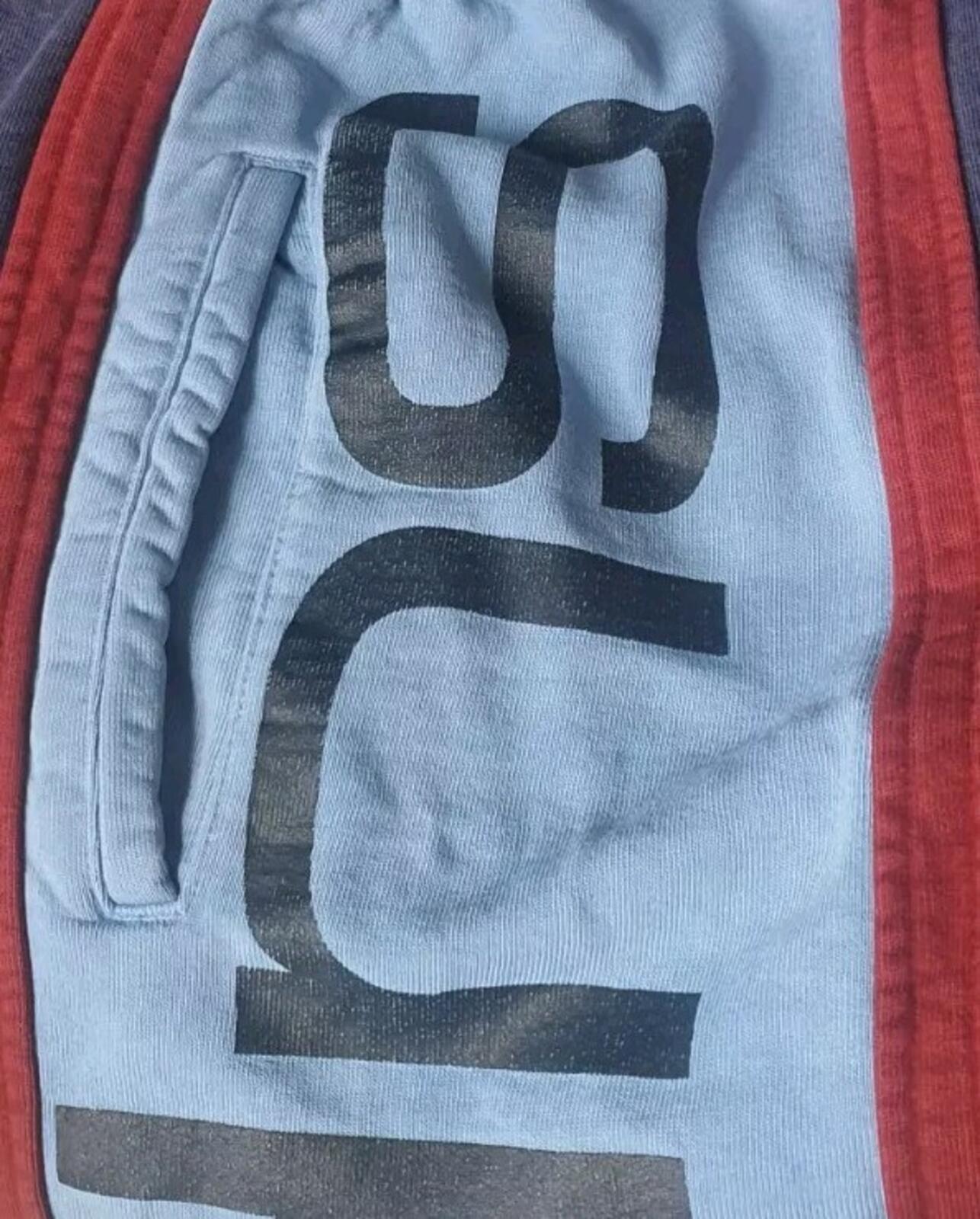 FW20 Supreme Big Logo Paneled Sweatpant pants Navy size S Small Trousers