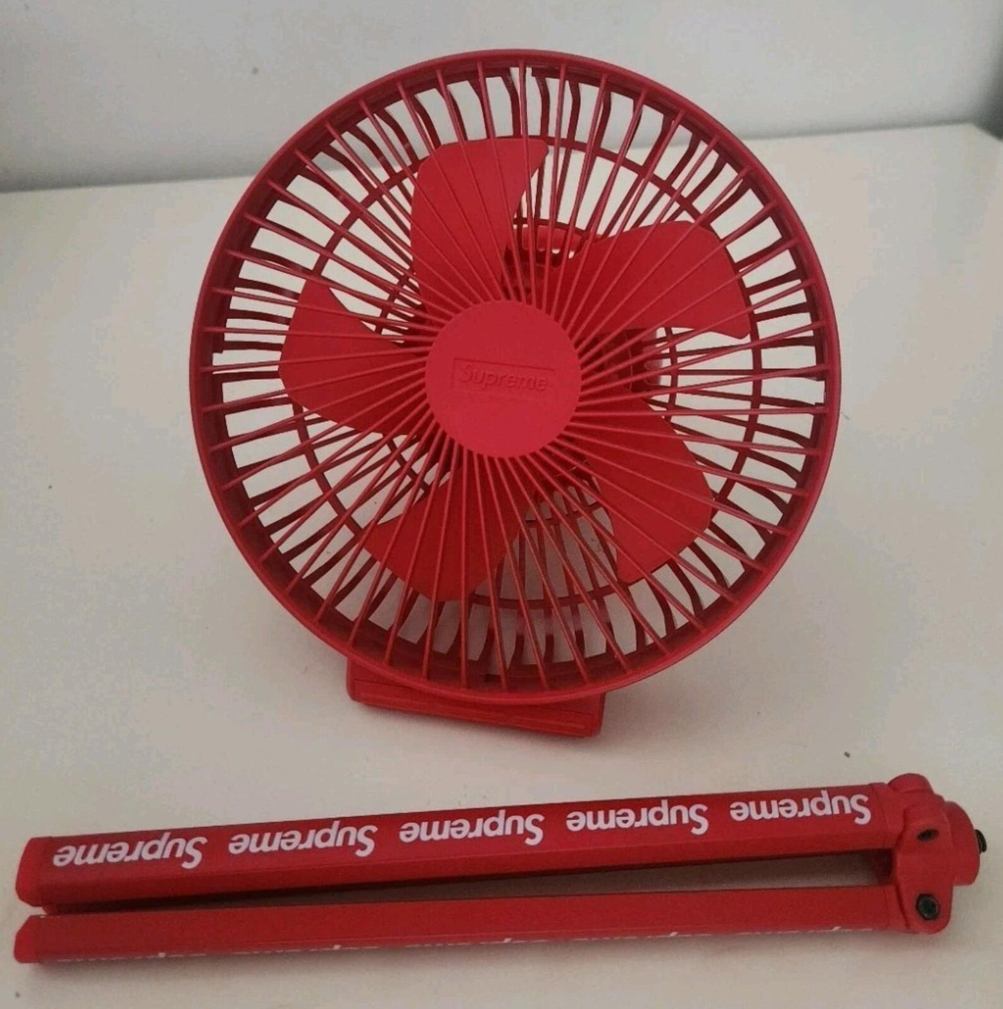 FW23 Supreme Cargo Container Electric Fan Wireless Portable Red Accessory Multi