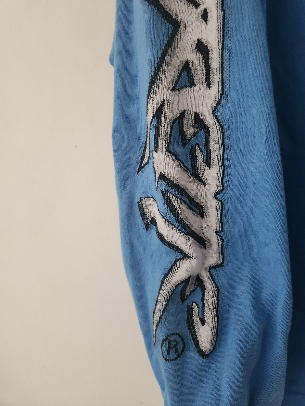Camiseta de manga larga FW23 Supreme Racing Intarsia azul talla M cuello redondo