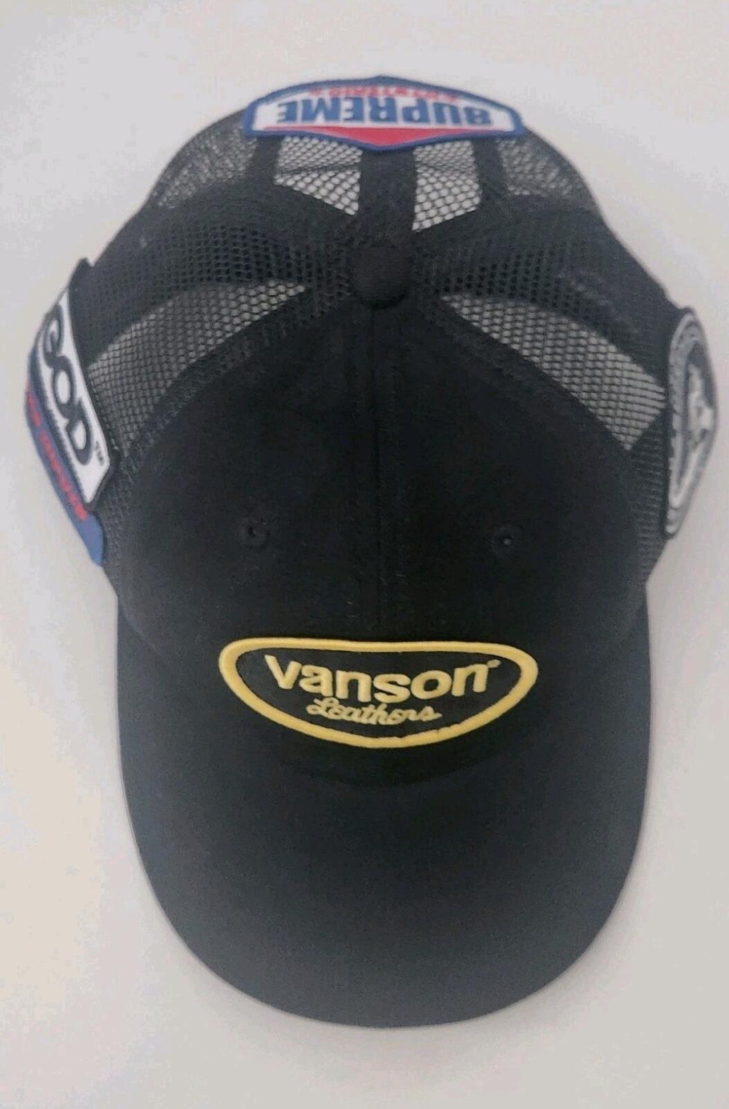 FW24 Supreme Hysteric Glamour Vanson Leathers Mesh Back 6-Panel Trucker Cap Hat