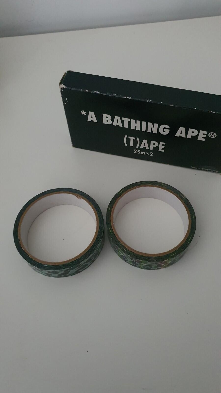 A BATHING APE camo T (APE) 2-pack 25m x 2 tape green camouflage vintage Rare
