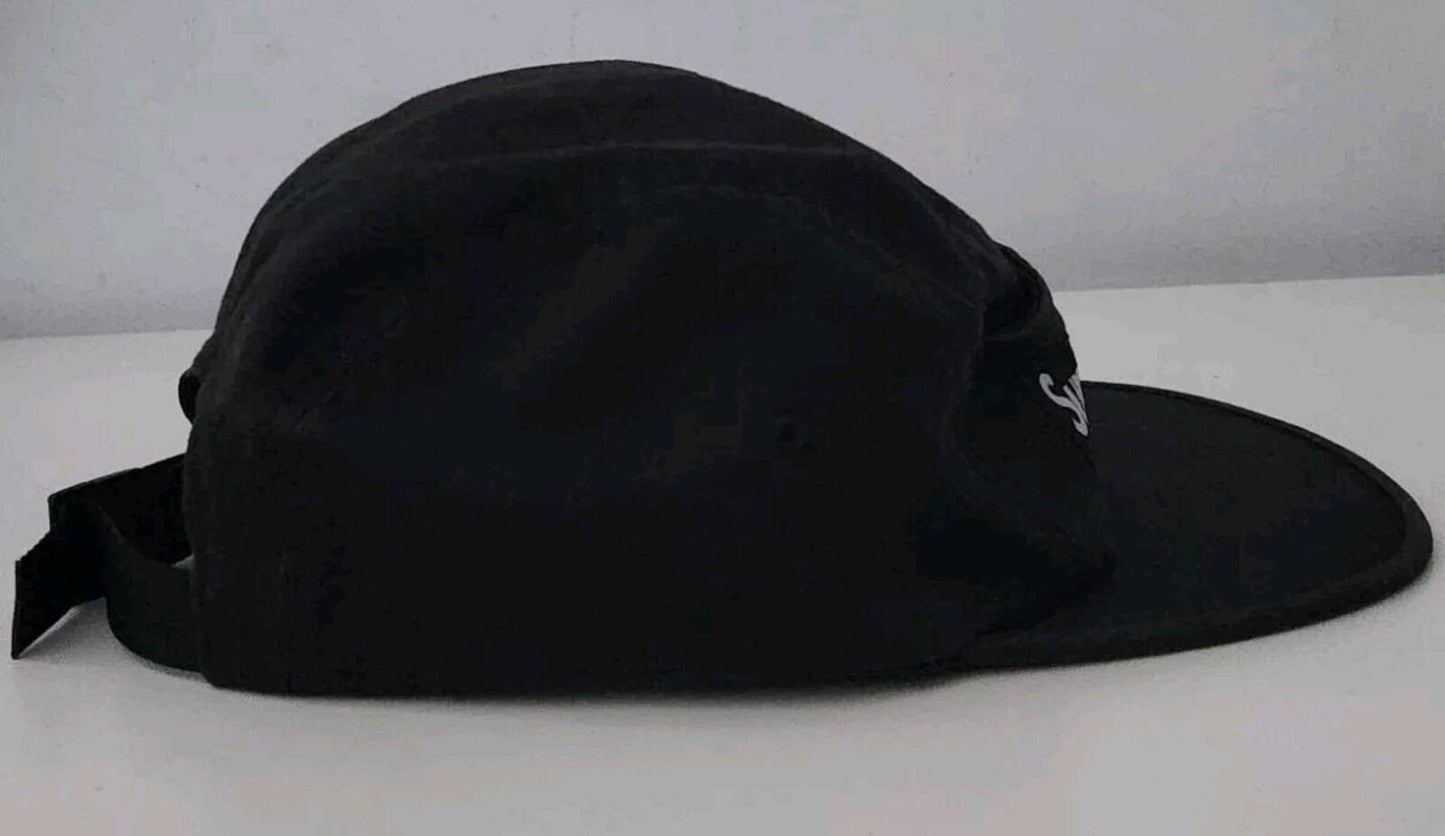 FW18 Supreme Snap Button Pocket Camp Cap black hat box logo