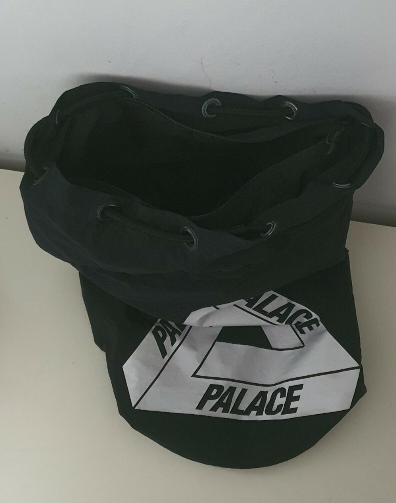 AW16 Palace Benedon black Sack bag / backpack Tri-Ferg