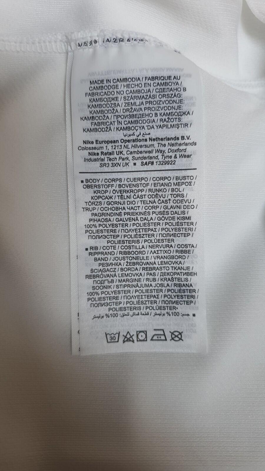 Nike x Acronym Stadium GFA Trikot T-Shirt Weiß Größe M