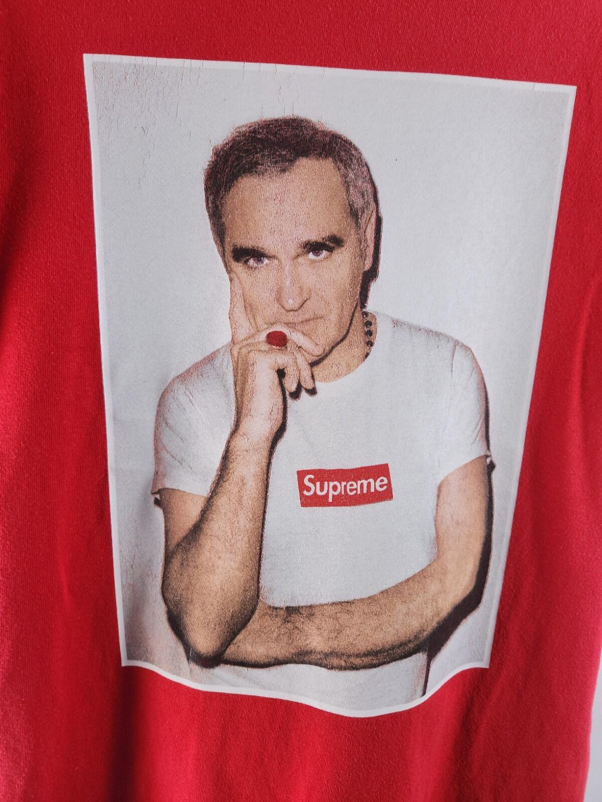 SS16 Supreme x Morrissey Tee size L large red photo T-shirt Made In USA