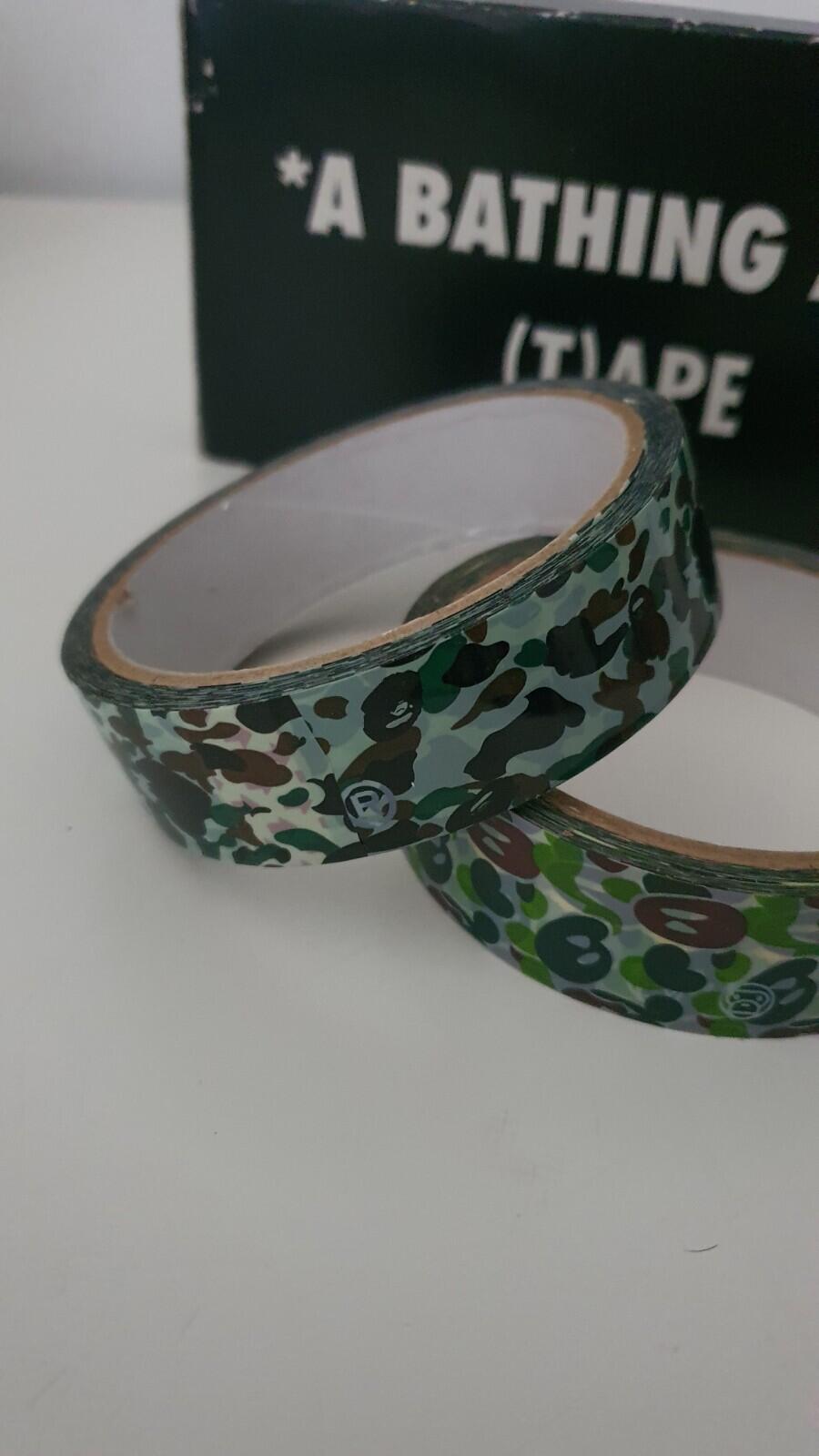 A BATHING APE camo T (APE) 2-pack 25m x 2 tape green camouflage vintage Rare