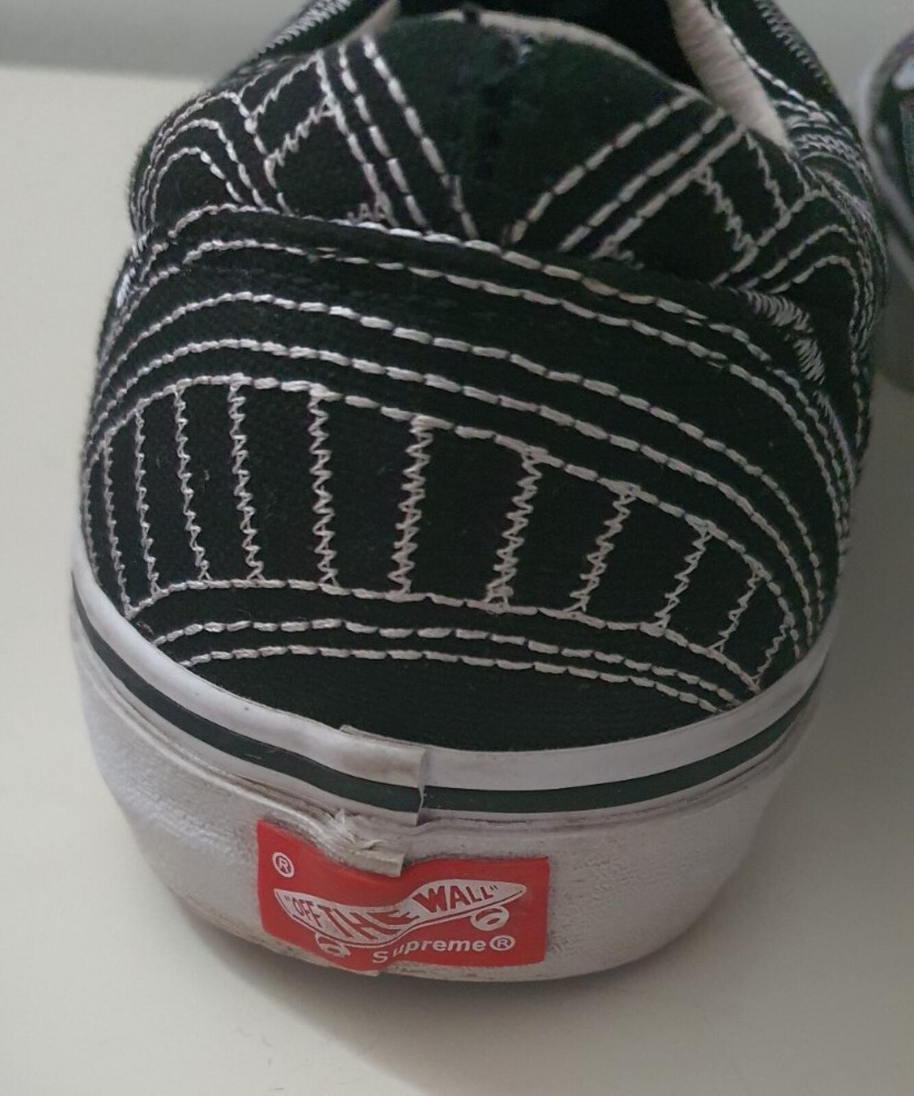 SS14 Supreme x Vans Era Spiral US 10 UK 9 EUR 43 Black Trainers Vintage Shoes