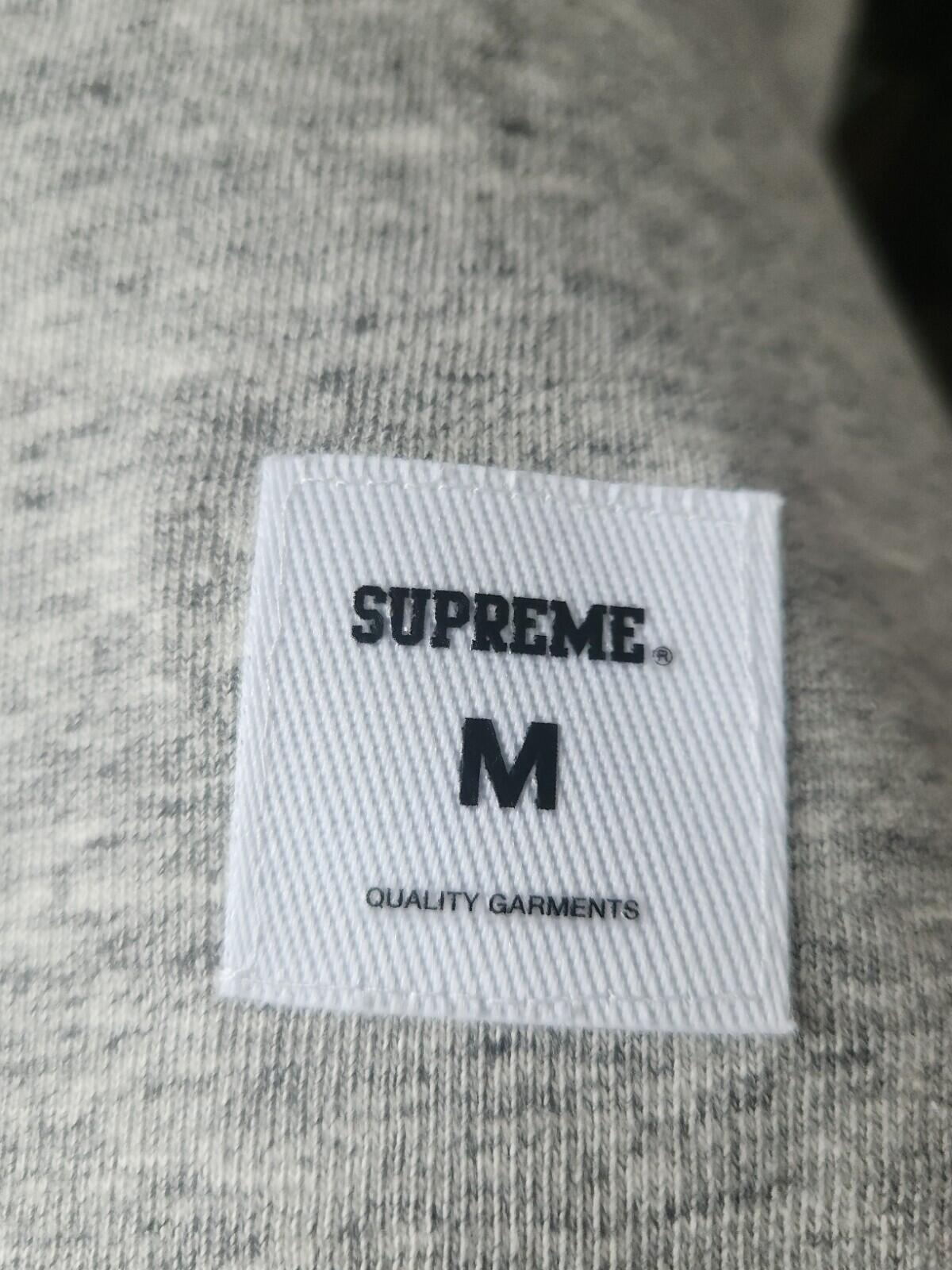 SS24 Supreme Old English S/S Top tee M medium Heather Grey T-Shirt Twill Logo