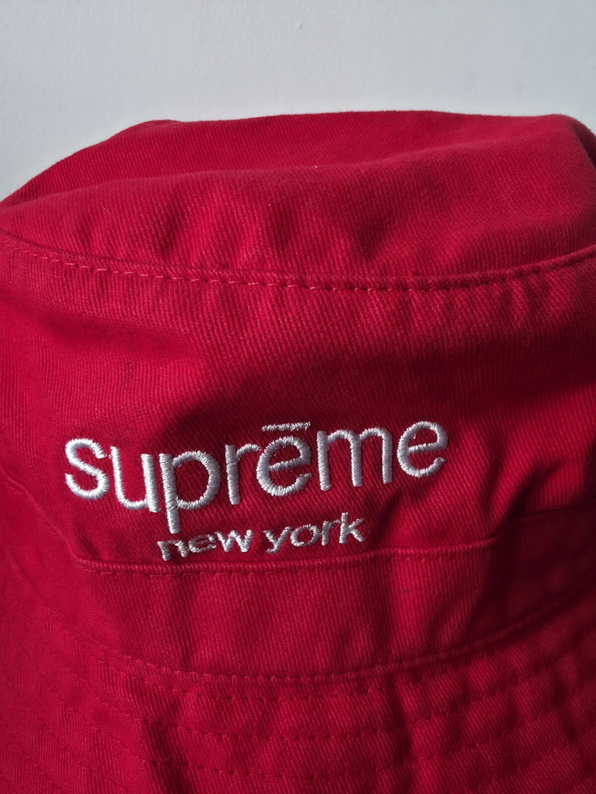 SS14 Supreme Classic Logo Crusher Hat Red Size S/M
