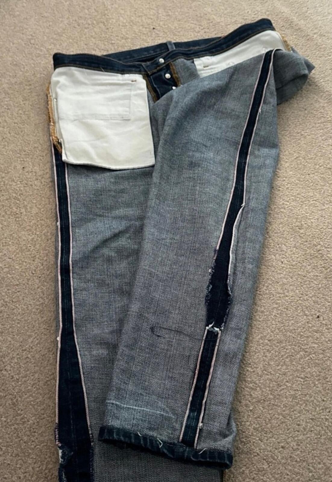 Supreme Denim Slim Jeans Blue Size 34 W34 L30 ALTERED