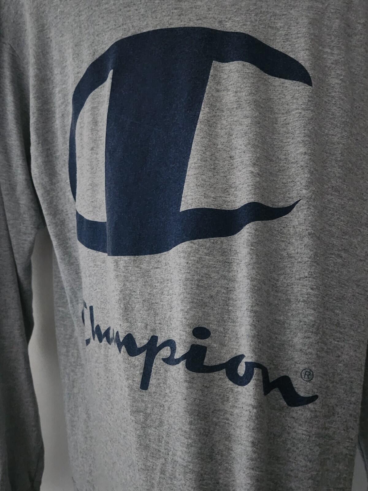 SS17 Supreme x Champion Grey L/S tee size M medium long sleeve T-shirt