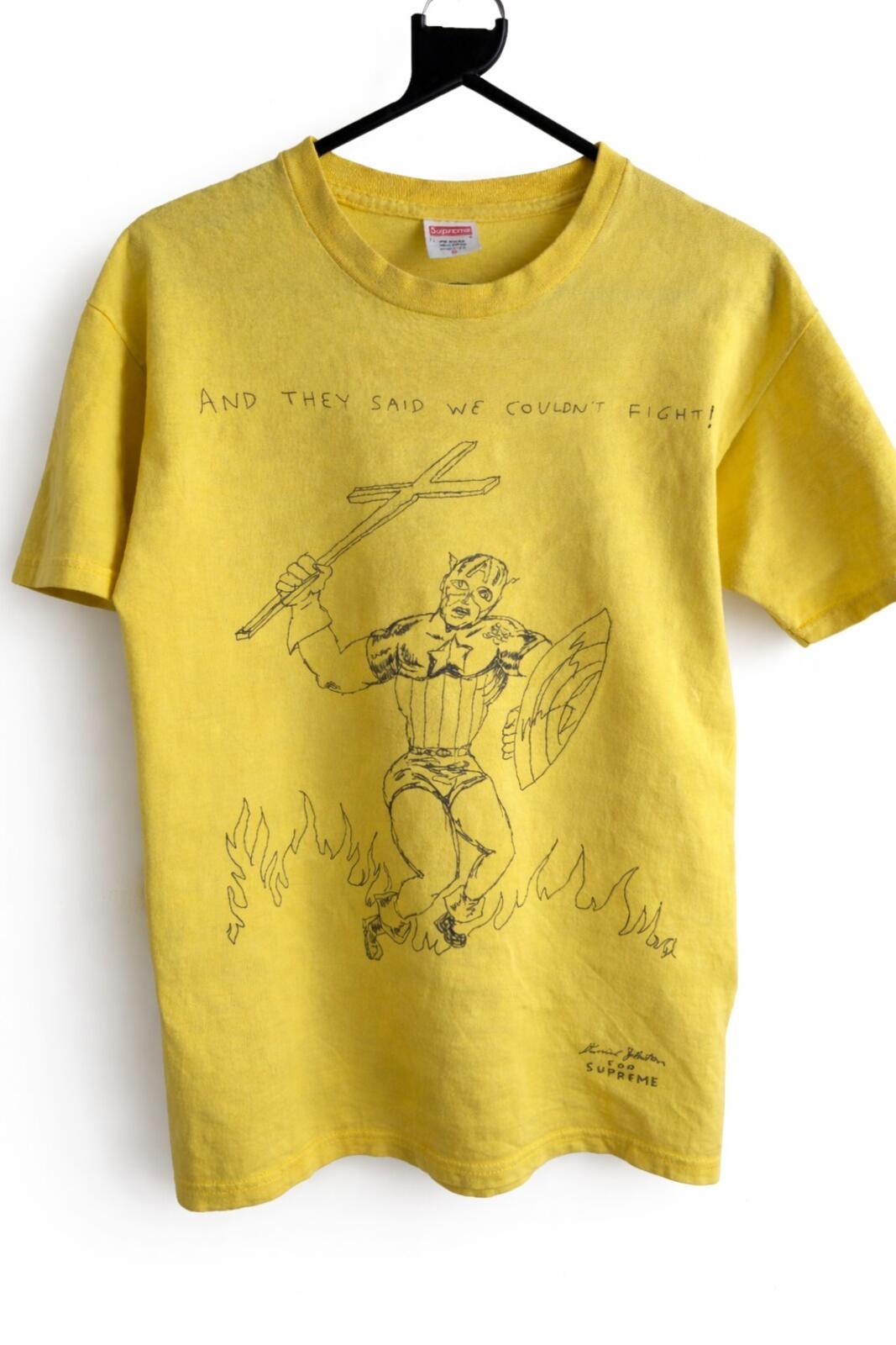 SS12 Supreme Daniel Johnston Captain Fight Tee Yellow Size M
