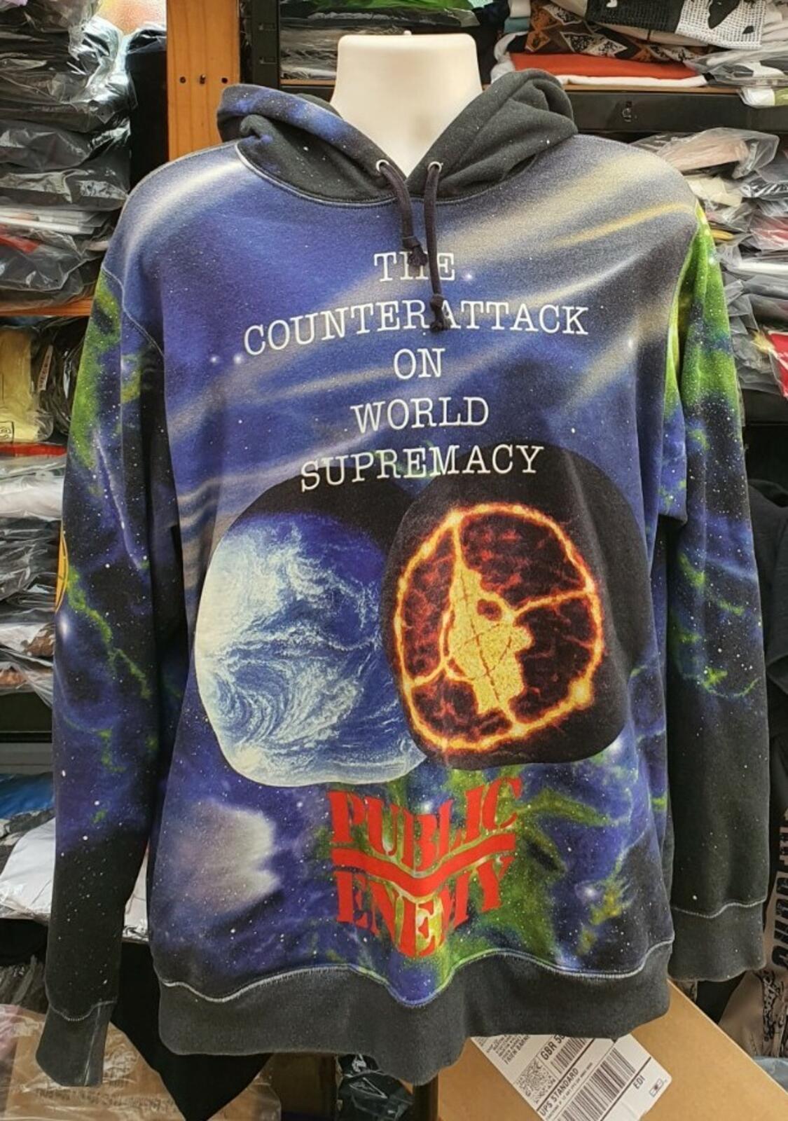 Supreme Undercover Public Enemy Fear of Black Planet Kapuzenpullover Größe M