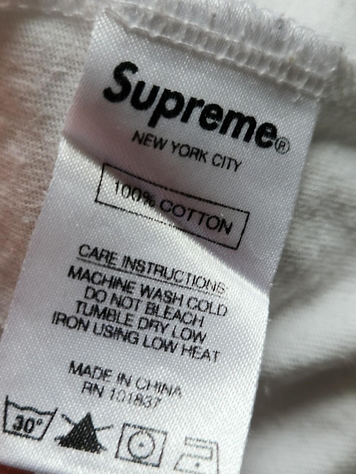 SS18 Supreme Piping Ringer Tee size XL white T-shirt