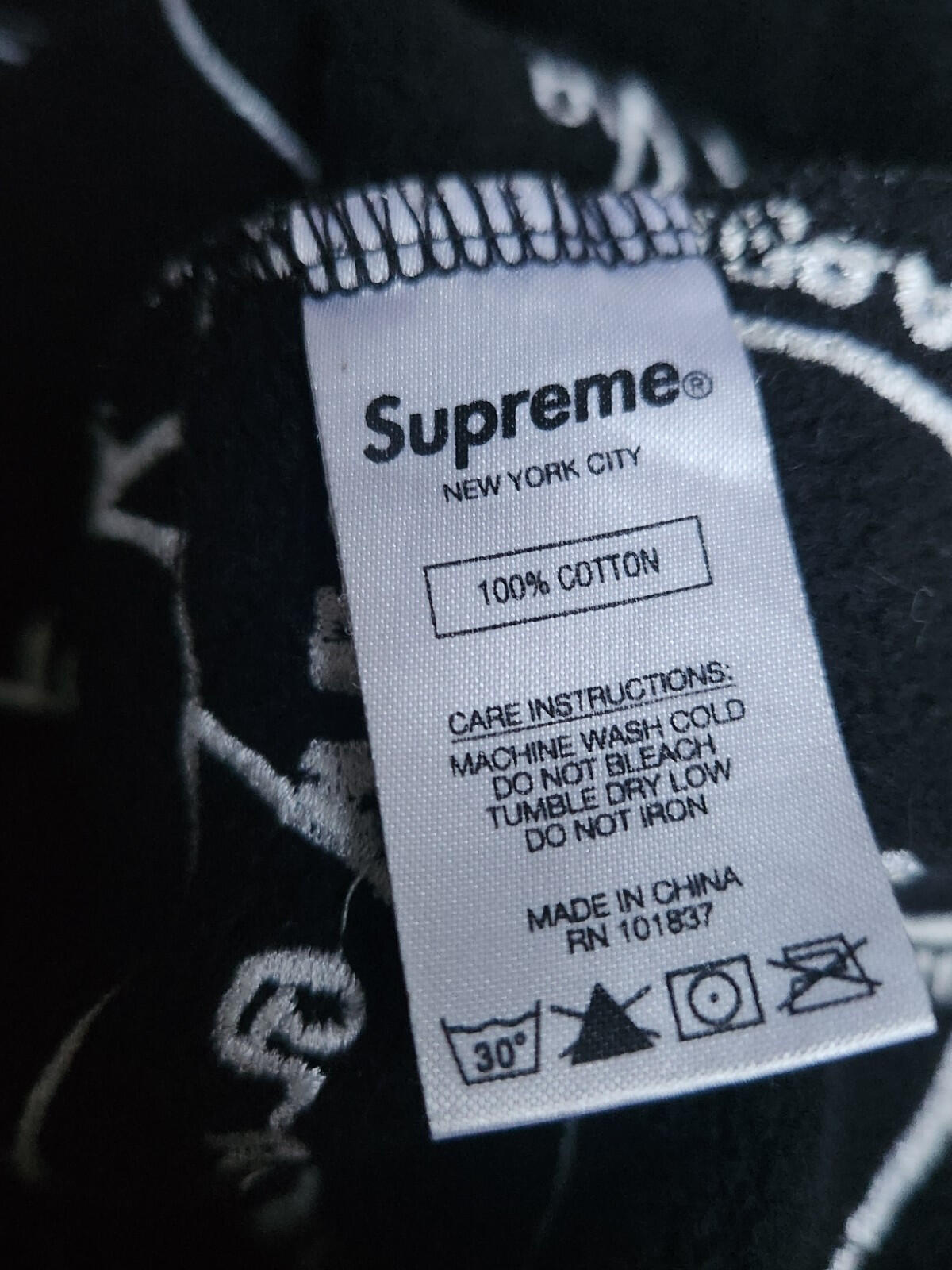 SS19 Supreme Gonz Embroidered Map Hooded Sweatshirt medium Black Hoodie Gonzales
