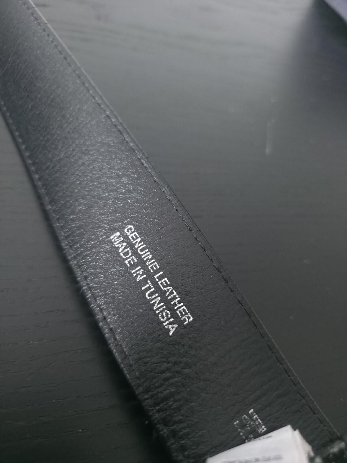 FW22 Supreme Glitter Vinyl Ranger Gürtel Schwarzes Leder Größe M