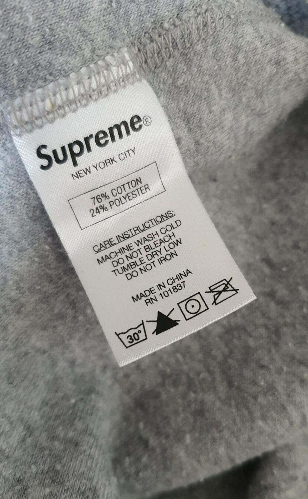 SS15 Supreme Football Terry Top T-Shirt Hellgrau Größe L
