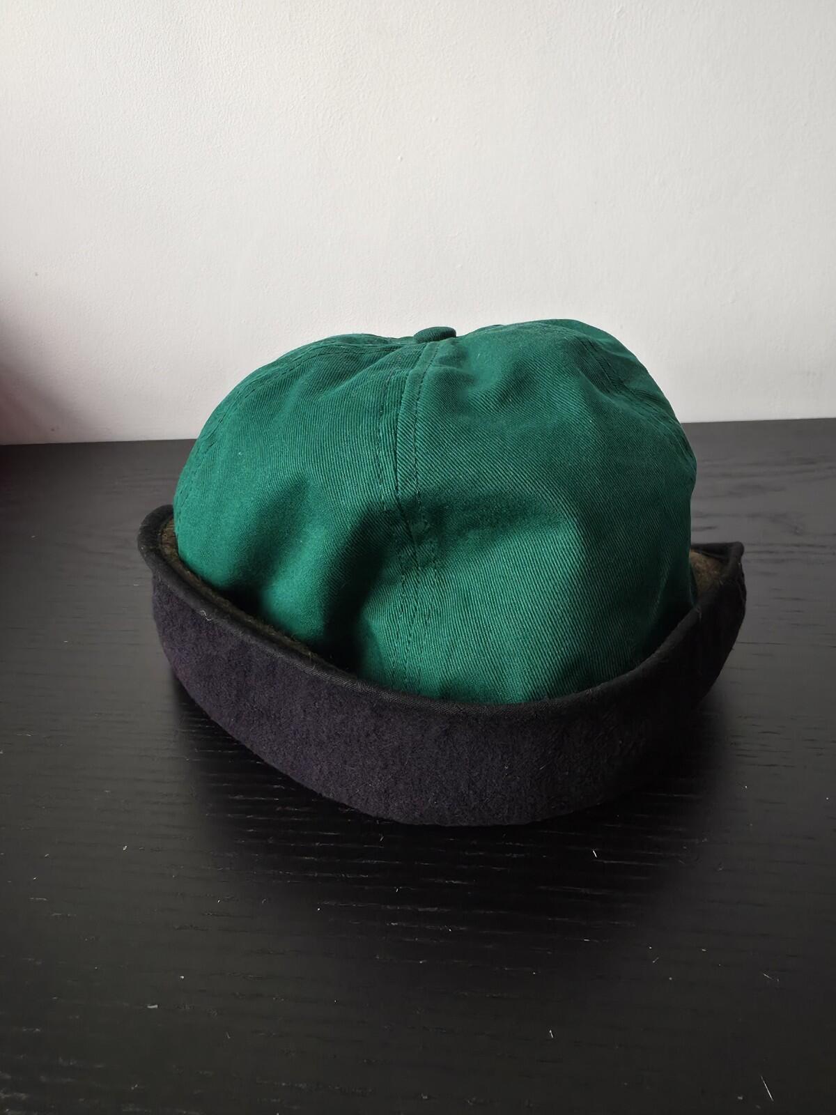 FW12 Supreme Waxed Ear Flap Cap Green Size S/M