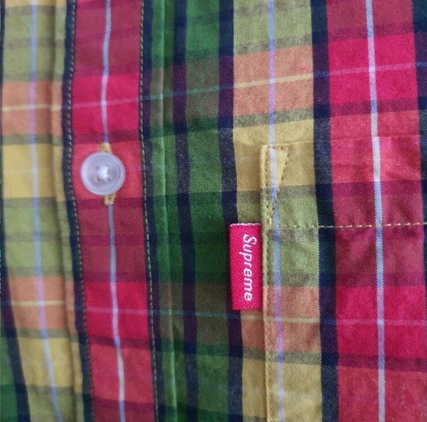 SS10 Supreme Factory Plaid S/S Shirt Multicolor Tartan Size S