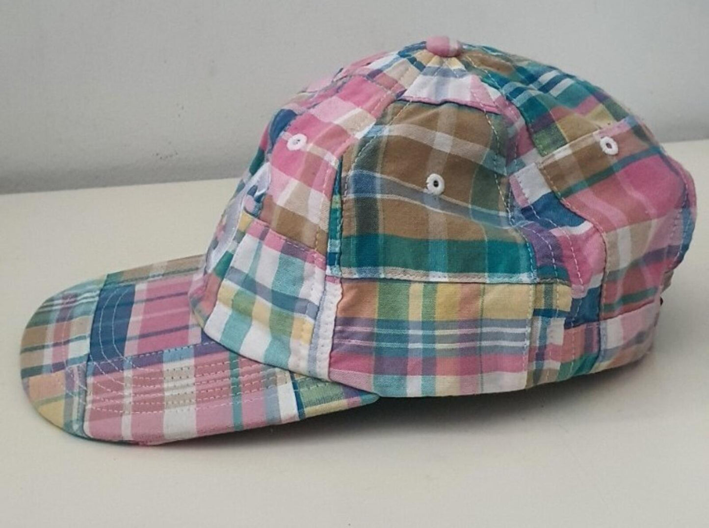 SS19 Supreme Patchwork Madras S Logo 6-Panel cap Multicolour hat