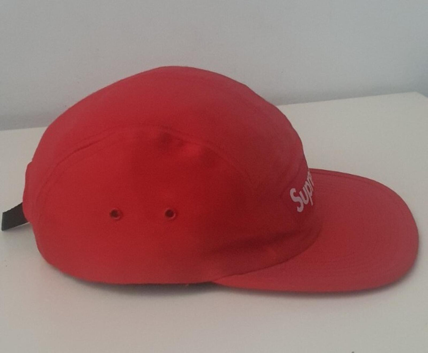 SS17 Supreme Satin Camp Cap Red
