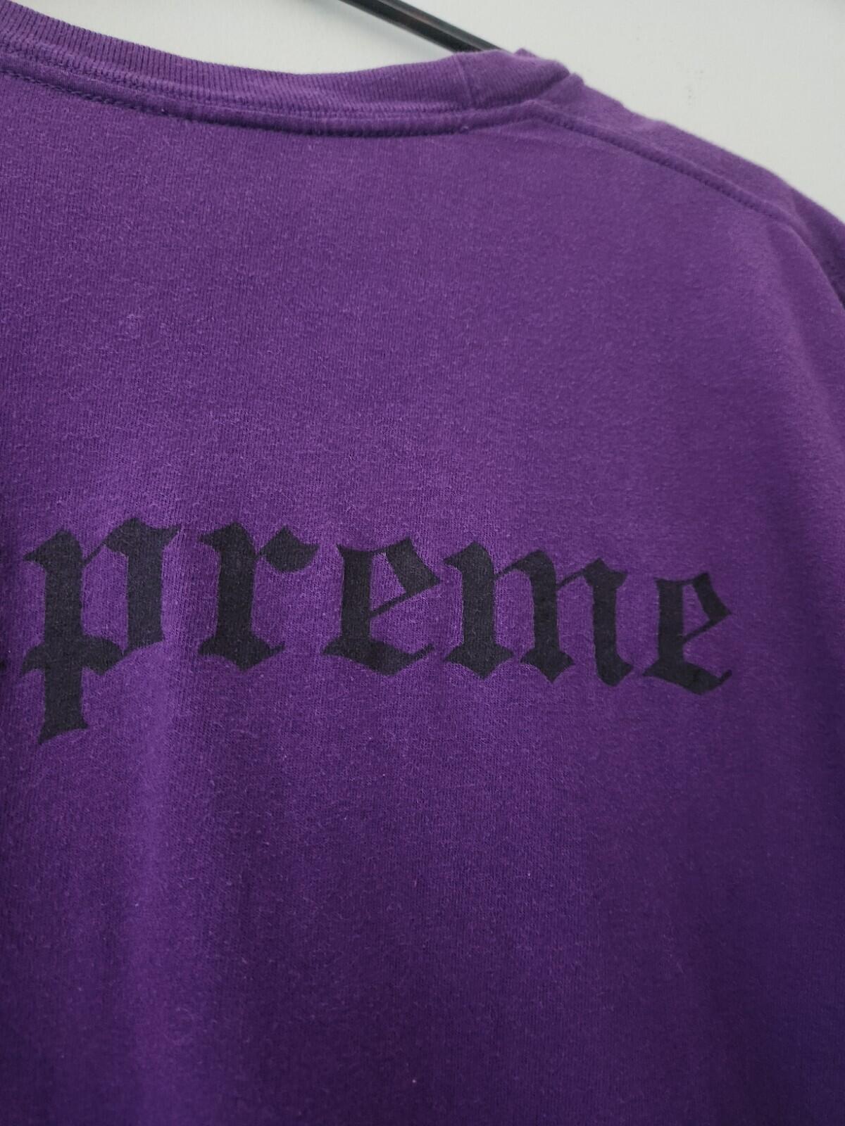SS16 Supreme x Black Sabbath Tome camiseta talla L Grande camiseta morada Ozzy Osbourne