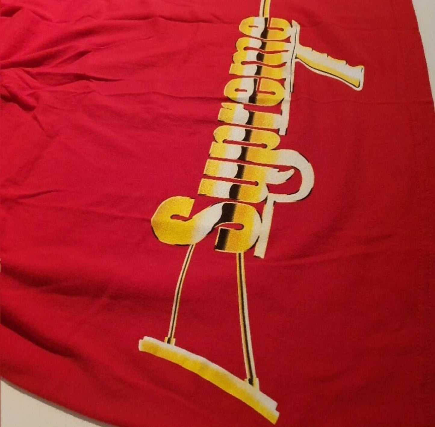 SS17 Supreme Automatic red tee Größe L großes T-Shirt AK47 Pistole