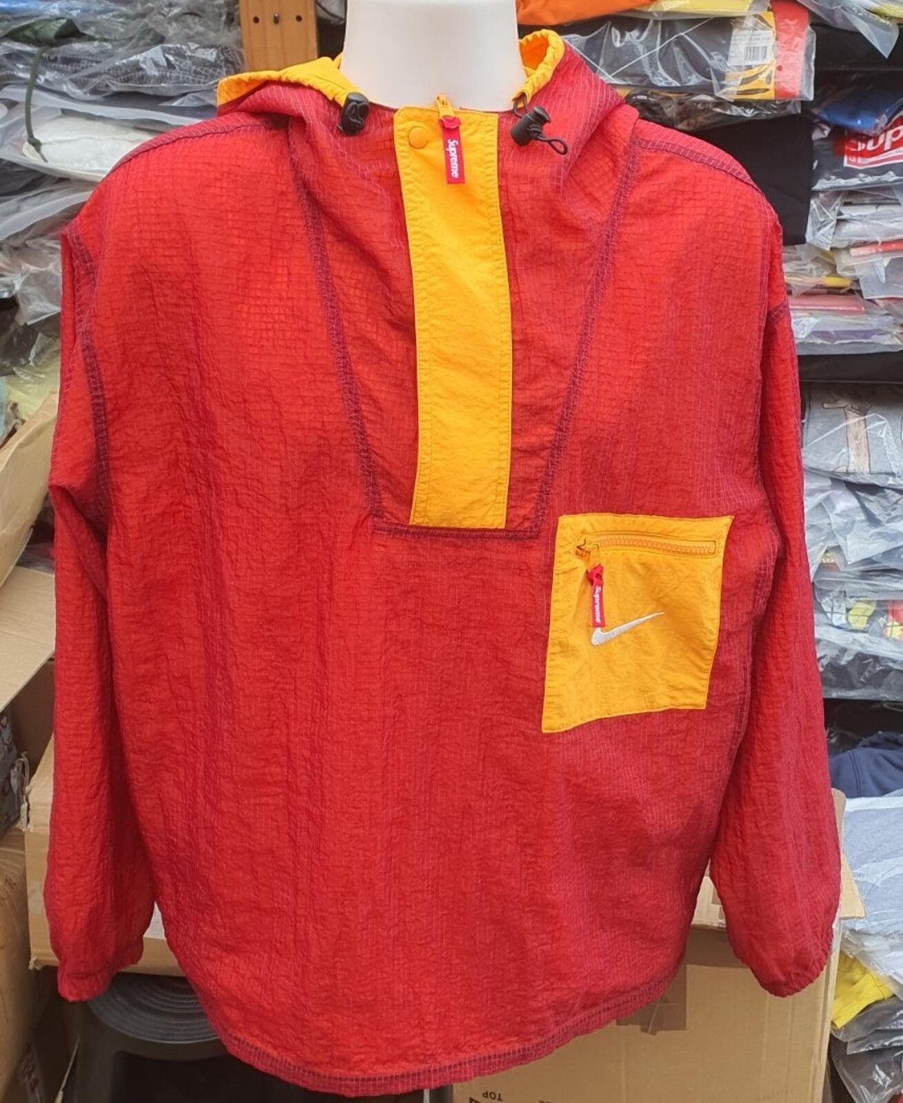 FW20 Supreme x Nike Jewel Reversible Ripstop Anorak Orange Red Size L