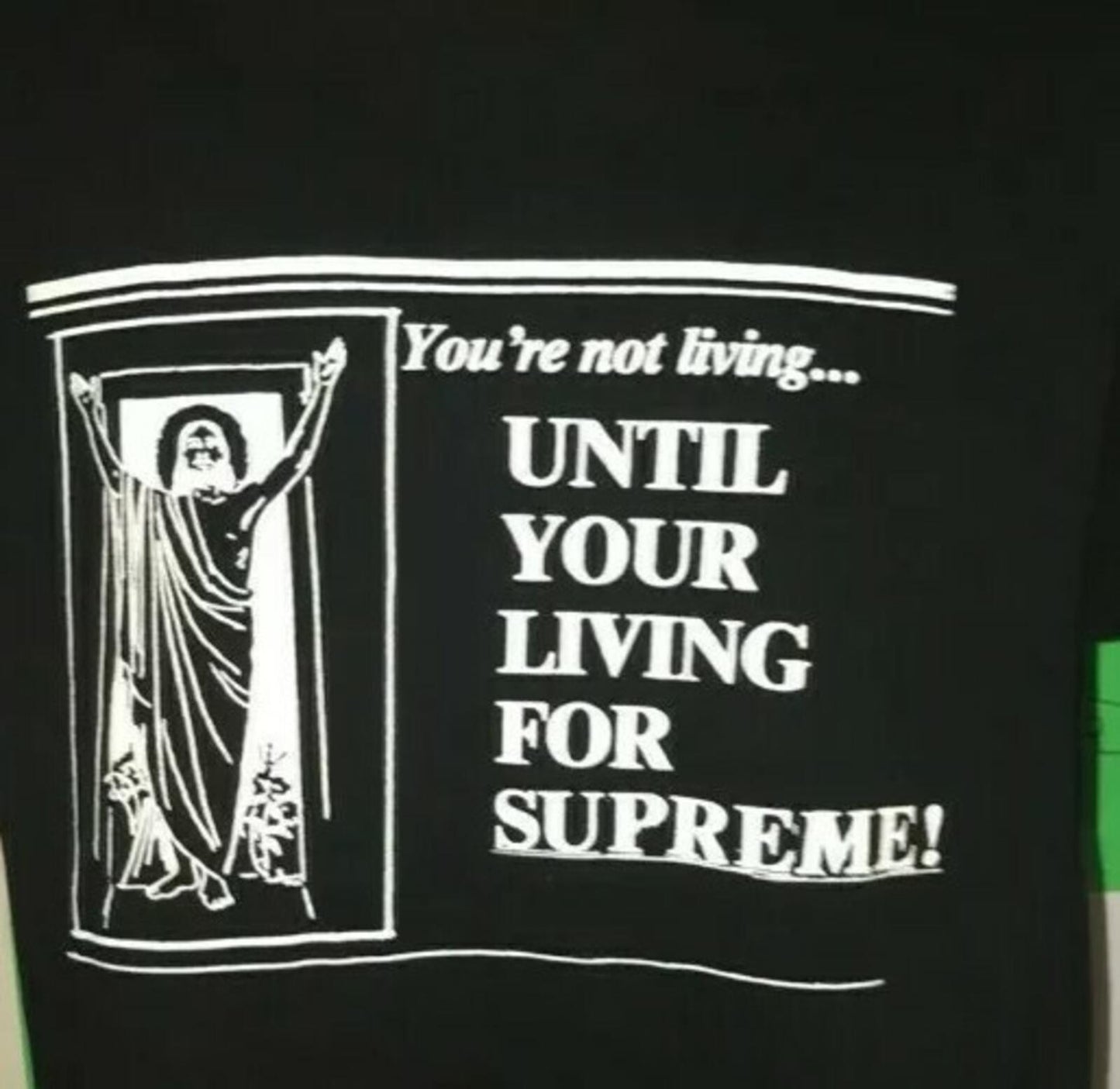 SS15 Supreme Until Your Living Tee Black Size M