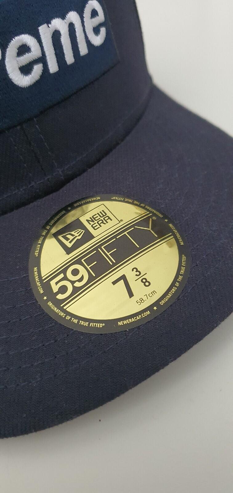 FW21 Supreme New York Yankees Box Logo New Era Navy Size 7 3/8
