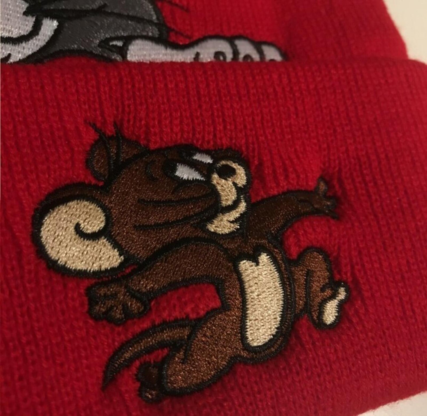 FW16 Supreme Tom & Jerry red beanie Hat