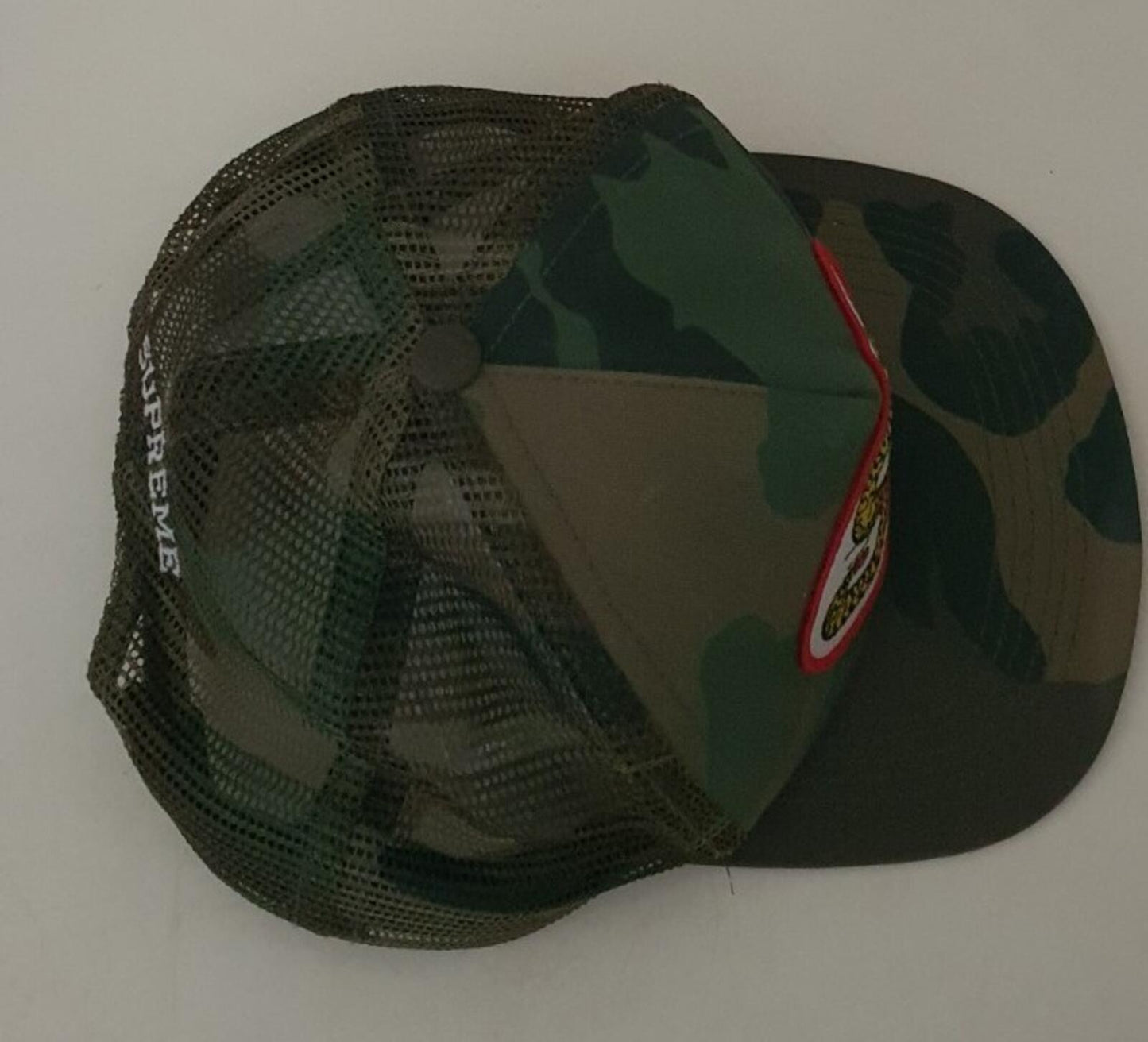 FW12 Supreme Sidewinder 5-panel Mesh Hat Woodland Camo Snake