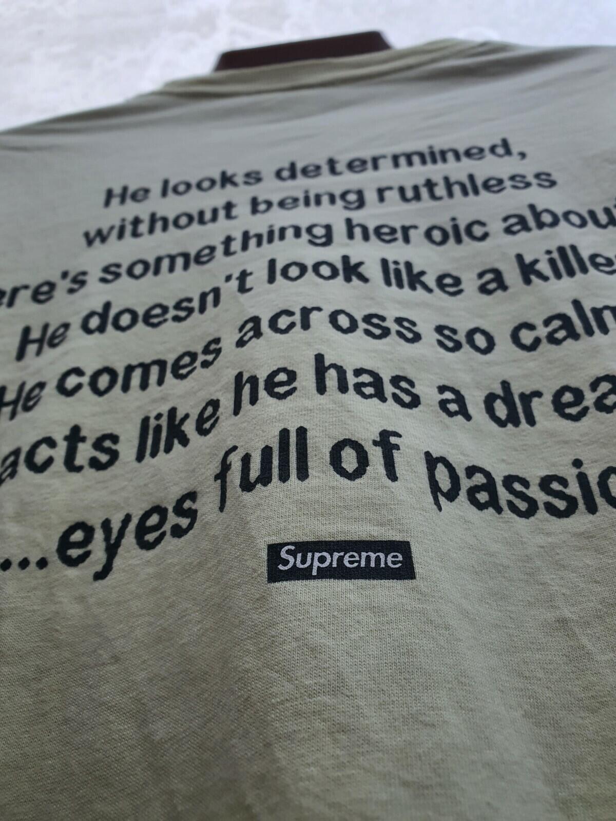 FW18 Supreme The Killer L/S tee pale yellow long sleeve t-shirt size medium M