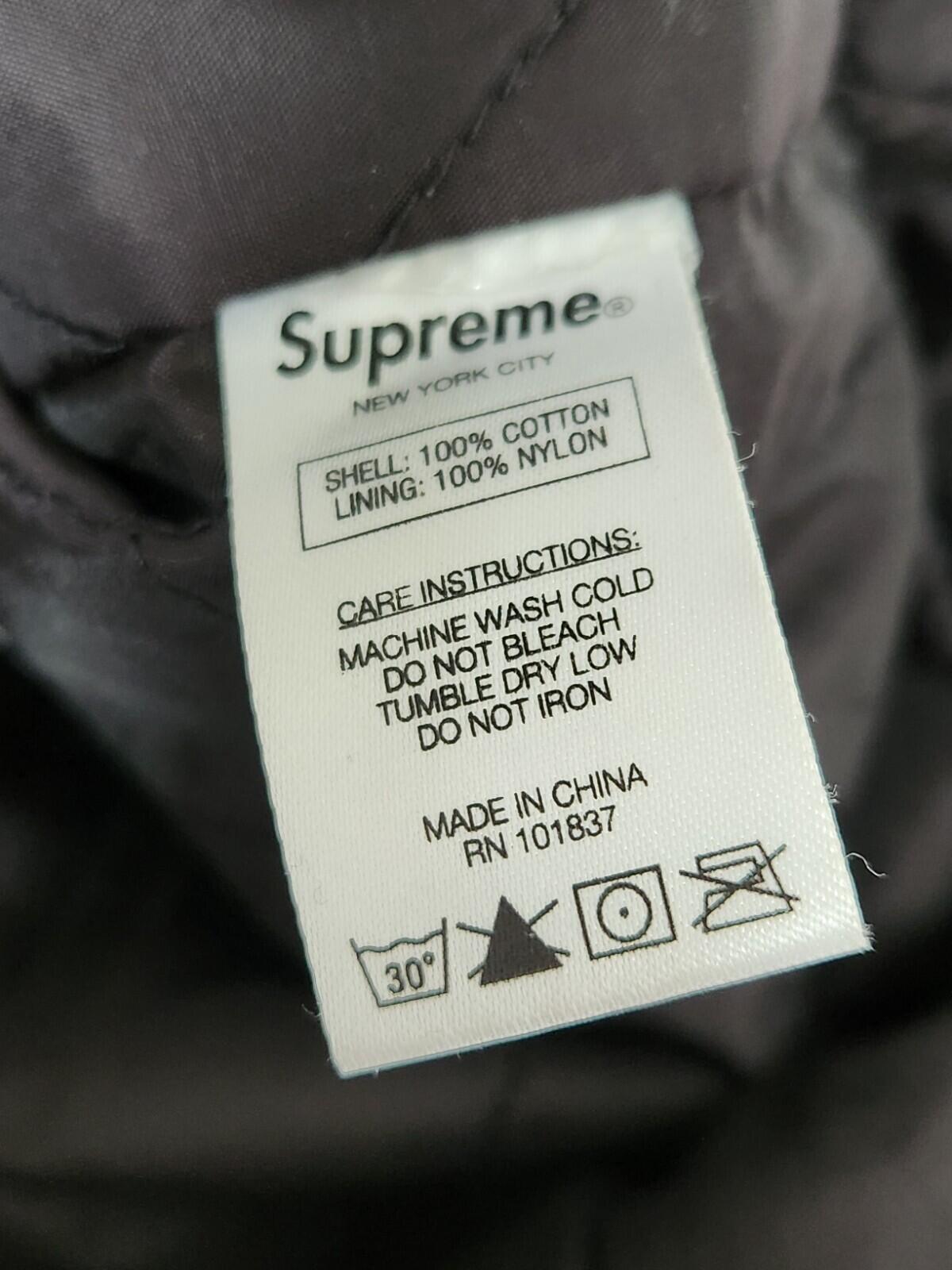 FW16 Supreme Quilted Flannel Shirt Size S Small Plaid White